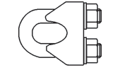 DIN 1142 Зажим троса, каната металлический стальной DIN 1142 Зажим троса, каната металлический стальной