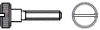 DIN 465 Винт с накаткой, с прямым шлицем, нажимной, высокий DIN 465 Винт с накаткой, с прямым шлицем, нажимной, высокий