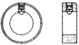 DIN 703 Кольцо установочное с гнездом для винта, стальное, нержавеющее DIN 703 Кольцо установочное с гнездом для винта, стальное, нержавеющее