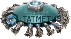 Щетка для УШМ тарелка 115 мм, М14, жгутовая, сталь № 62 ПрофОснастка Мастер -  магазин «ТАТМЕТИЗ»