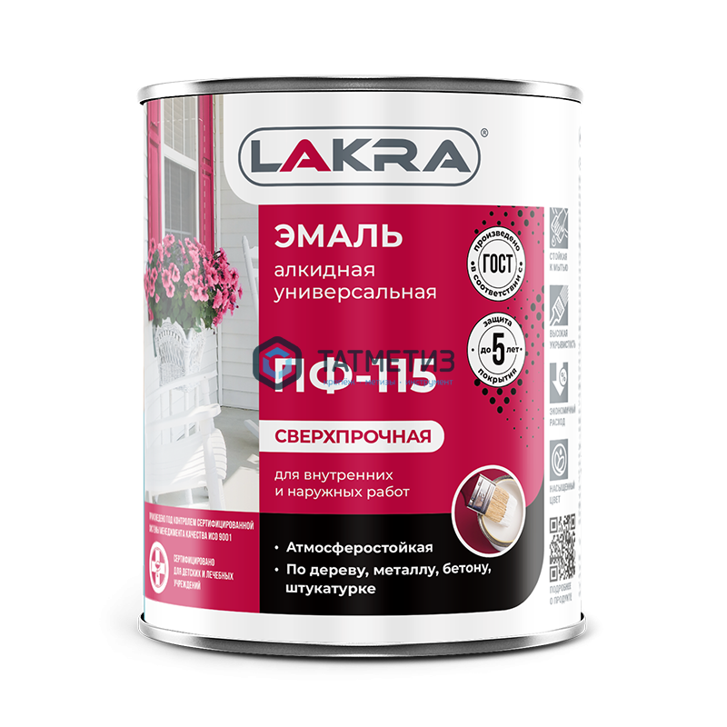Эмаль ПФ-115 БЕЛАЯ глянцевая 20 кг- ЛАКРА Эмаль ПФ-115 БЕЛАЯ глянцевая 20 кг- ЛАКРА