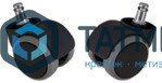 Колесо мебельное поворотное, обрезиненное, крепление штырь PWK 50 | «ТАТМЕТИЗ» Колесо мебельное поворотное, обрезиненное, крепление штырь PWK 50 - магазин крепежа «ТАТМЕТИЗ»