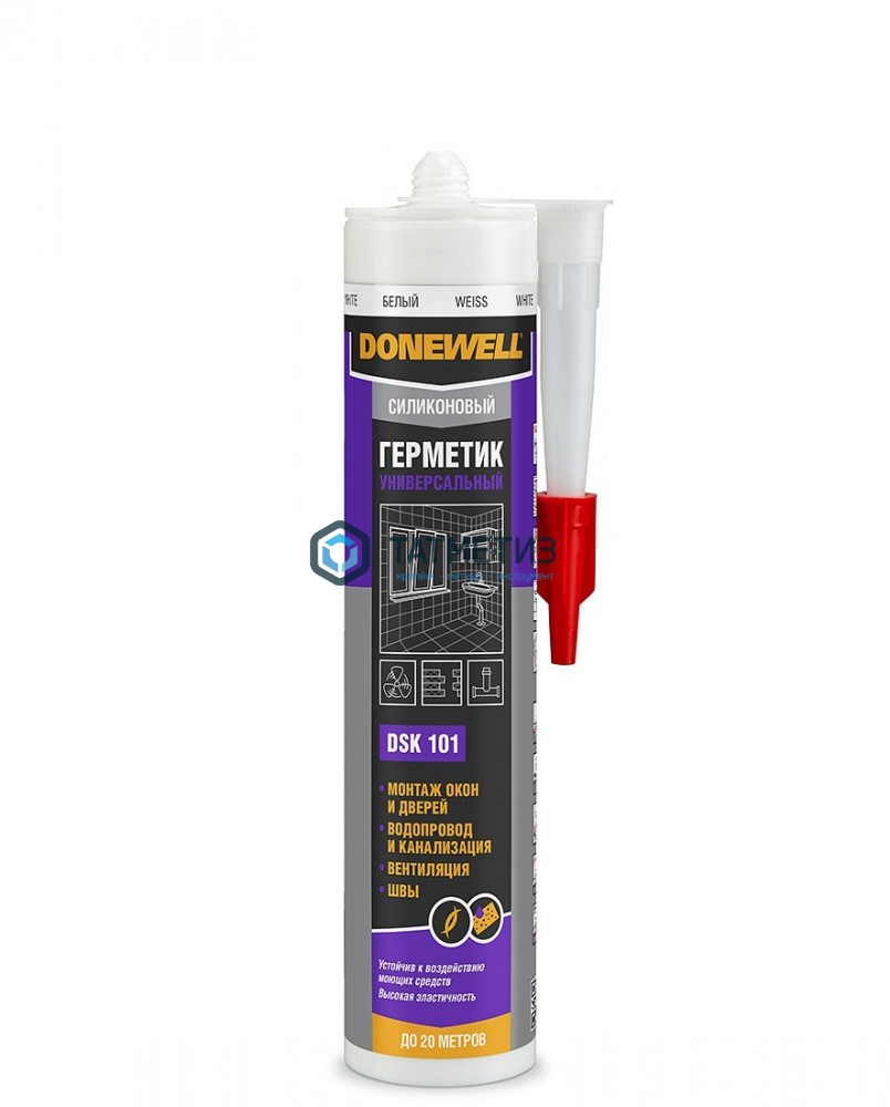 Герметик силиконовый DONEWELL универсальный БЕЛЫЙ 260 мл -  магазин «ТАТМЕТИЗ»