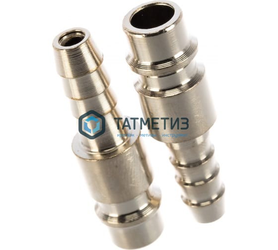 Ниппель универсальный быстросъемный ("папа") со штуцером "елка" под шланг 8мм, 2 шт//Stels Ниппель универсальный быстросъемный ("папа") со штуцером "елка" под шланг 8мм, 2 шт//Stels