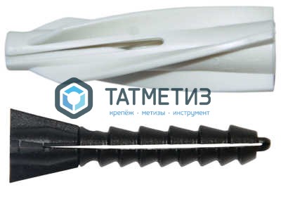 Дюбель д/газобетона нейлон 8х55 (200 шт/уп) ТК | «ТАТМЕТИЗ» Дюбель д/газобетона нейлон 8х55 (200 шт/уп) ТК - магазин крепежа «ТАТМЕТИЗ»