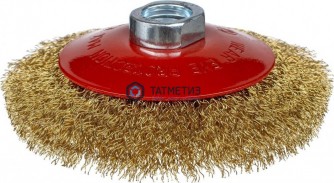 Щетка для УШМ тарелка 115 мм, М14, витая латунь № 812 ПрофОснастка -  магазин крепежа «ТАТМЕТИЗ»
