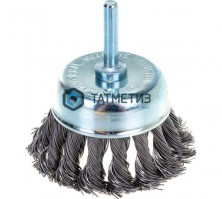Щетка для дрели чашка  75 мм, со шпилькой, крученая металлическая проволока// Matrix -  магазин крепежа «ТАТМЕТИЗ»