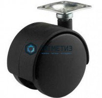 Колесо мебельное поворотное, черный нейлон, платформенное крепление TWP50 -  магазин крепежа «ТАТМЕТИЗ»
