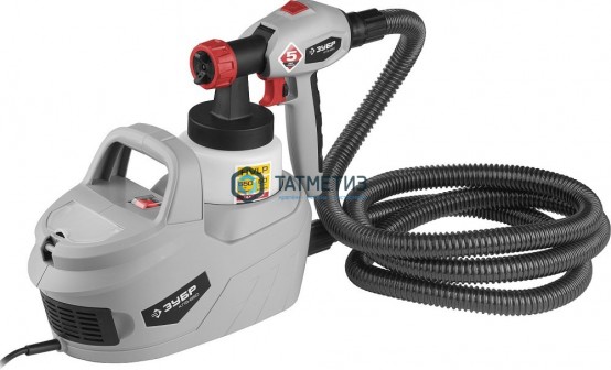 Краскопульт электрич, ЗУБР КПЭ-650, HVLP, 0.8л, 0-700мл/мин, вязкость краски 60 DIN/сек, сопло 1.8мм -  магазин крепежа «ТАТМЕТИЗ»