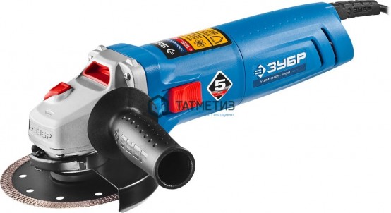 УШМ ЗУБР Проф 125 мм, 3000-11000 об/мин, 1200 Вт  одноруч. хват, конст. электрон., плав. пуск, -  магазин крепежа «ТАТМЕТИЗ»
