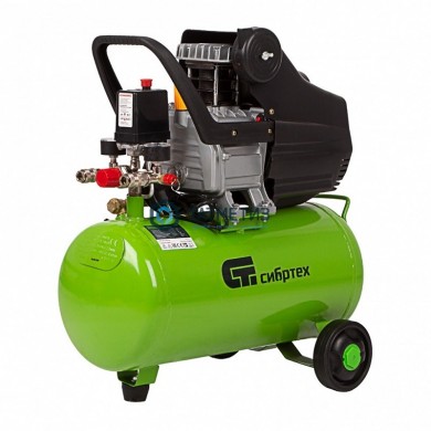 Компрессор воздушный КК-1500/24, 1,5 кВт, 198 л/мин, 24 л, прямой привод, масляный// Сибртех -  магазин крепежа «ТАТМЕТИЗ»