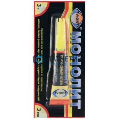 Клей Монолит секундный 3 г/12 AVIORA -  магазин крепежа «ТАТМЕТИЗ»