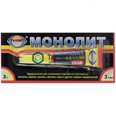 Клей Монолит ГЕЛЬ  секундный 3 г/12 AVIORA -  магазин крепежа «ТАТМЕТИЗ»