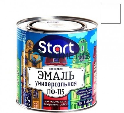 Эмаль ПФ-115  БЕЛАЯ  глянцевая 2,7 кг-. /6 СТАРТ -  магазин крепежа «ТАТМЕТИЗ»