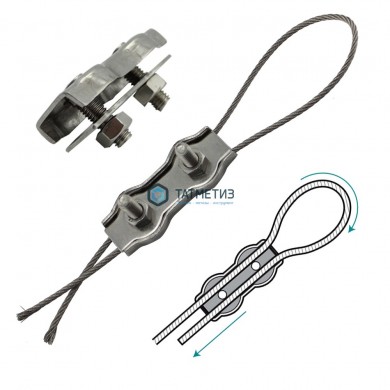 Зажим для троса DUPLEX  3мм A4 -  магазин крепежа «ТАТМЕТИЗ»