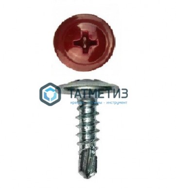 Саморез п/ш сверло 4,2x16 RAL 3005 | «ТАТМЕТИЗ» Саморез п/ш сверло 4,2x16 RAL 3005 - магазин крепежа «ТАТМЕТИЗ»