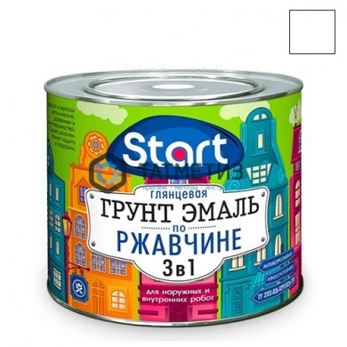 Грунт-эмаль по ржавчине ХВ 3 в 1 СТАРТ  БЕЛАЯ  2 кг-./6 -  магазин крепежа «ТАТМЕТИЗ»