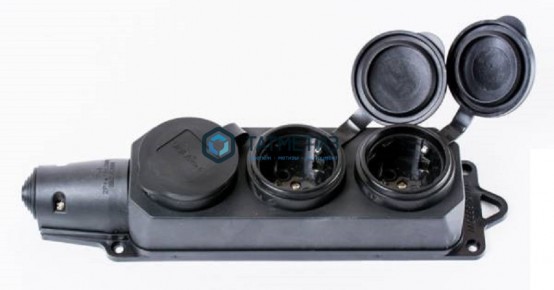 Колодка удлинителя 3-м с/з каучук с заглушками 16А 250В IP44 (еврослот) UNIVersal 602230 | «ТАТМЕТИЗ» Колодка удлинителя 3-м с/з каучук с заглушками 16А 250В IP44 (еврослот) UNIVersal 602230 - магазин крепежа «ТАТМЕТИЗ»