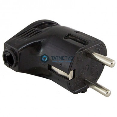 Эл.вилка угловая с/з черн. 16А А105UNIVersal -  магазин крепежа «ТАТМЕТИЗ»