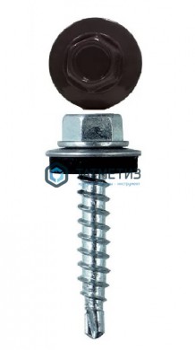 Саморез окраш.кров. 4,8х29 /8019/  (250 шт/уп)  ТК -  магазин крепежа «ТАТМЕТИЗ»