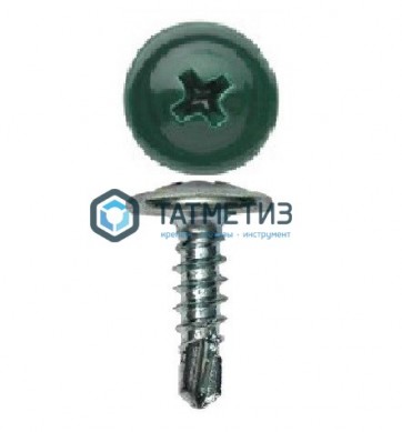 Саморез п/ш сверло 4,2x19  RAL 6026 -  магазин крепежа «ТАТМЕТИЗ»
