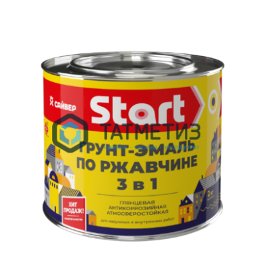 Грунт-эмаль по ржавчине ХВ 3 в 1 СТАРТ ЖЕЛТАЯ 1,8 кг-./6 | «ТАТМЕТИЗ» Грунт-эмаль по ржавчине ХВ 3 в 1 СТАРТ ЖЕЛТАЯ 1,8 кг-./6 - магазин крепежа «ТАТМЕТИЗ»