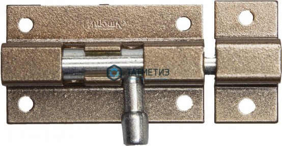 Задвижка накладная для окон и мебели "ШП-40 КМЦ", цвет коричневый металлик/цинк, 40мм -  магазин крепежа «ТАТМЕТИЗ»