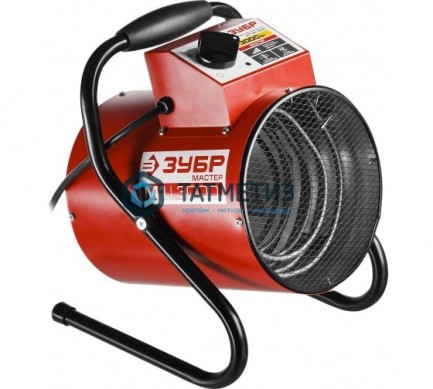 Пушка тепловая КОМПАКТ, ЗУБР ЗТП-М1-3000, круглая, электрическая, гладкий нерж ТЭН, двойные стенки ( -  магазин крепежа «ТАТМЕТИЗ»