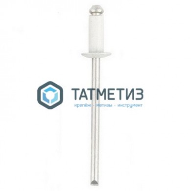 Заклепки ZK ал/ст 3,2x 8 RAL 9003 (1000 шт/уп) ТК | «ТАТМЕТИЗ» Заклепки ZK ал/ст 3,2x 8 RAL 9003 (1000 шт/уп) ТК - магазин крепежа «ТАТМЕТИЗ»