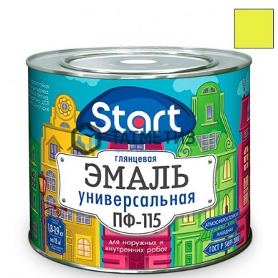 Эмаль ПФ-115  ЖЕЛТАЯ  1,8 кг-. /6 СТАРТ -  магазин крепежа «ТАТМЕТИЗ»