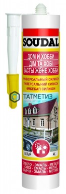 Герметик силиконовый SOUDAL универсальный ЧЕРНЫЙ 300 мл / 15 -  магазин крепежа «ТАТМЕТИЗ»