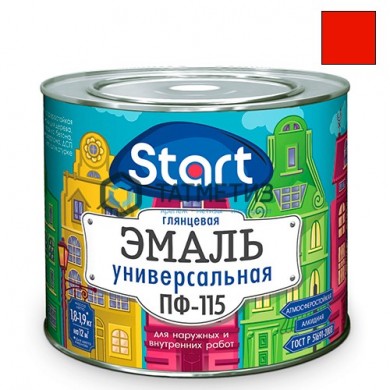 Эмаль ПФ-115  КРАСНАЯ  1,8 кг-. /6 СТАРТ -  магазин крепежа «ТАТМЕТИЗ»