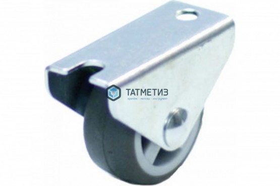 Колесо мебельное неповоротное с площадкой 30 мм, TPR, полипропил. обод, втулка скольжения -  магазин крепежа «ТАТМЕТИЗ»