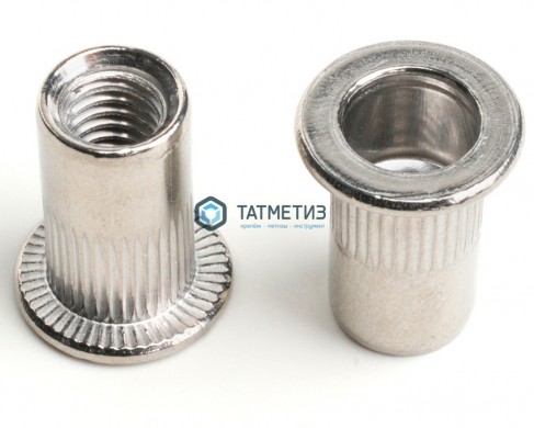 Заклепка-гайка с цил бортом и насечками А2 М 3 х 10 | «ТАТМЕТИЗ» Заклепка-гайка с цил бортом и насечками А2 М 3 х 10 - магазин крепежа «ТАТМЕТИЗ»