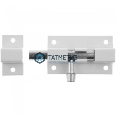 Задвижка накладная для окон и мебели "ШП-50 БЦ", цвет белый/цинк, 50мм -  магазин крепежа «ТАТМЕТИЗ»