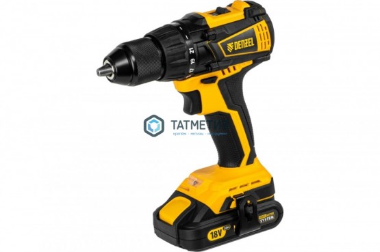Дрель-шуруповерт аккумуляторная CDL-IB-14-02, Li-Ion, 14 В, 1,5 Ач, 2 акк.// Denzel | «ТАТМЕТИЗ» Дрель-шуруповерт аккумуляторная CDL-IB-14-02, Li-Ion, 14 В, 1,5 Ач, 2 акк.// Denzel - магазин крепежа «ТАТМЕТИЗ»