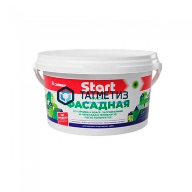 Краска ВД СТАРТ для фасадов белоснежная 14 кг-./44 | «ТАТМЕТИЗ» Краска ВД СТАРТ для фасадов белоснежная 14 кг-./44 - магазин крепежа «ТАТМЕТИЗ»