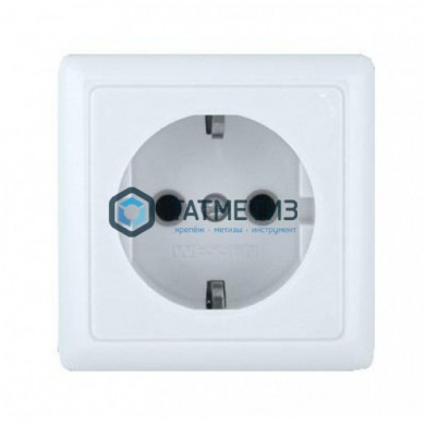 Розетка 1-м ОП с/з квадр. бел. ХИТ 10-А -  магазин крепежа «ТАТМЕТИЗ»