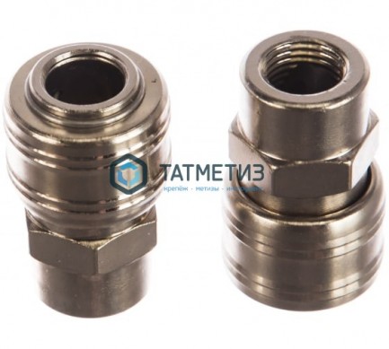 Муфта универсальная быстросъемная ("мама"), внутренняя резьба 1/4", 2 шт. // Stels -  магазин крепежа «ТАТМЕТИЗ»