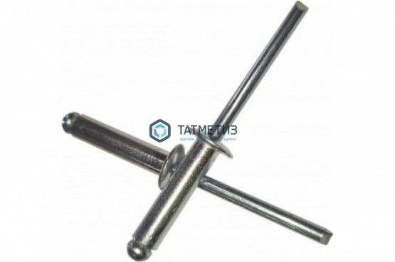 Заклепка 4,8 х 25 вытяжная нерж А2/А2 DIN 7337 | «ТАТМЕТИЗ» Заклепка 4,8 х 25 вытяжная нерж А2/А2 DIN 7337 - магазин крепежа «ТАТМЕТИЗ»