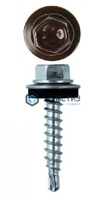 Саморез окраш.кров. 4,8х29 /8017/  (4 000 шт/уп)  МС -  магазин крепежа «ТАТМЕТИЗ»