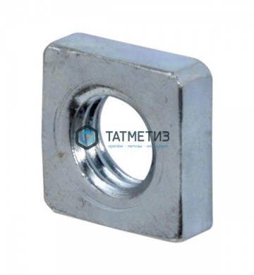 Гайка квадратная низкая DIN 562, оц М 6  ( 100 шт/уп) -  магазин крепежа «ТАТМЕТИЗ»