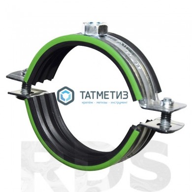 Хомут  39-46мм (1 1/4") сантехнический с гайкой М8 БЕЛЫЙ уплотнит. -  магазин крепежа «ТАТМЕТИЗ»
