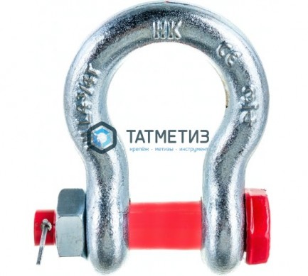 Скоба такелажная г/п прямая с болтом и гайкой 25мм (7/8") 6,5 т G-2150 -  магазин крепежа «ТАТМЕТИЗ»