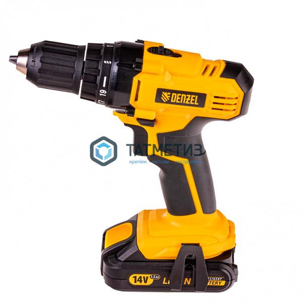 Дрель-шуруповерт аккумуляторная CDL-IB-14-02, Li-Ion, 14 В, 1,5 Ач, 2 акк.// Denzel Дрель-шуруповерт аккумуляторная CDL-IB-14-02, Li-Ion, 14 В, 1,5 Ач, 2 акк.// Denzel