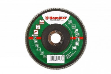 Круг лепестковый торцевой КЛТ HAMMER 213-010 150 Х 22 Р 40 тип 1 -  магазин крепежа «ТАТМЕТИЗ»