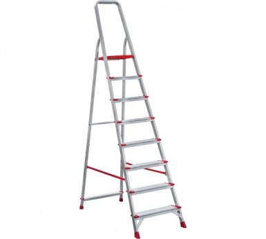 Стремянка 8 ступеней, алюминиевая, шир. ступени 130 мм NV -  магазин «ТАТМЕТИЗ»