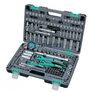 Набор инструментов, 1/2", 1/4", 3/8", усиленный кейс 151 предм. Cr-V, S2 // STELS -  магазин «ТАТМЕТИЗ»