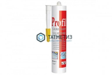 Герметик силиконовый Profil санитарный ПРОЗРАЧНЫЙ 270 мл / 15 -  магазин «ТАТМЕТИЗ»