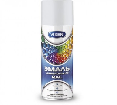 Краска аэроз. VIXEN  БЕЛАЯ  сигнальная RAL 9003 520 ml./12 -  магазин крепежа «ТАТМЕТИЗ»
